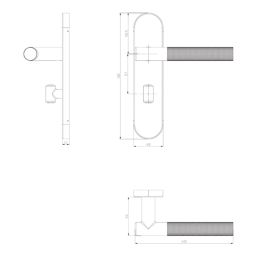 Cooke & Lewis Damgan WC Lever on Backplate Door Handles Pair Titanium