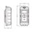 Knightsbridge  20AX Grid DP Emergency Lighting Test Key Switch Antique Brass