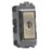 Knightsbridge  20AX Grid DP Emergency Lighting Test Key Switch Antique Brass