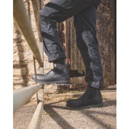 Hunter Thunder Dealer Size 12  Black Water-Resistant Steel Toe Cap Safety Dealer Boots