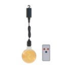 Calex Terlizzi Outdoor LED Battery-Powered Pendant Light Black 1.5W 4lm