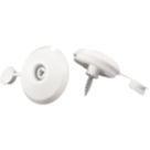 Radmat Building Materials  Polycarbonate Fixings White 10mm x 40mm 50 Pack