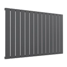 Reina Flat Single 600mm x 1032mm 2477BTU Anthracite Horizontal Designer Radiator