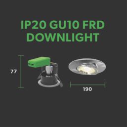 4lite  Adjustable  Fire Rated IP20 GU10 Downlight Chrome