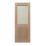 1-Clear Light Unfinished Oak Wooden 1-Panel Cottage Internal Door 1981mm x 686mm