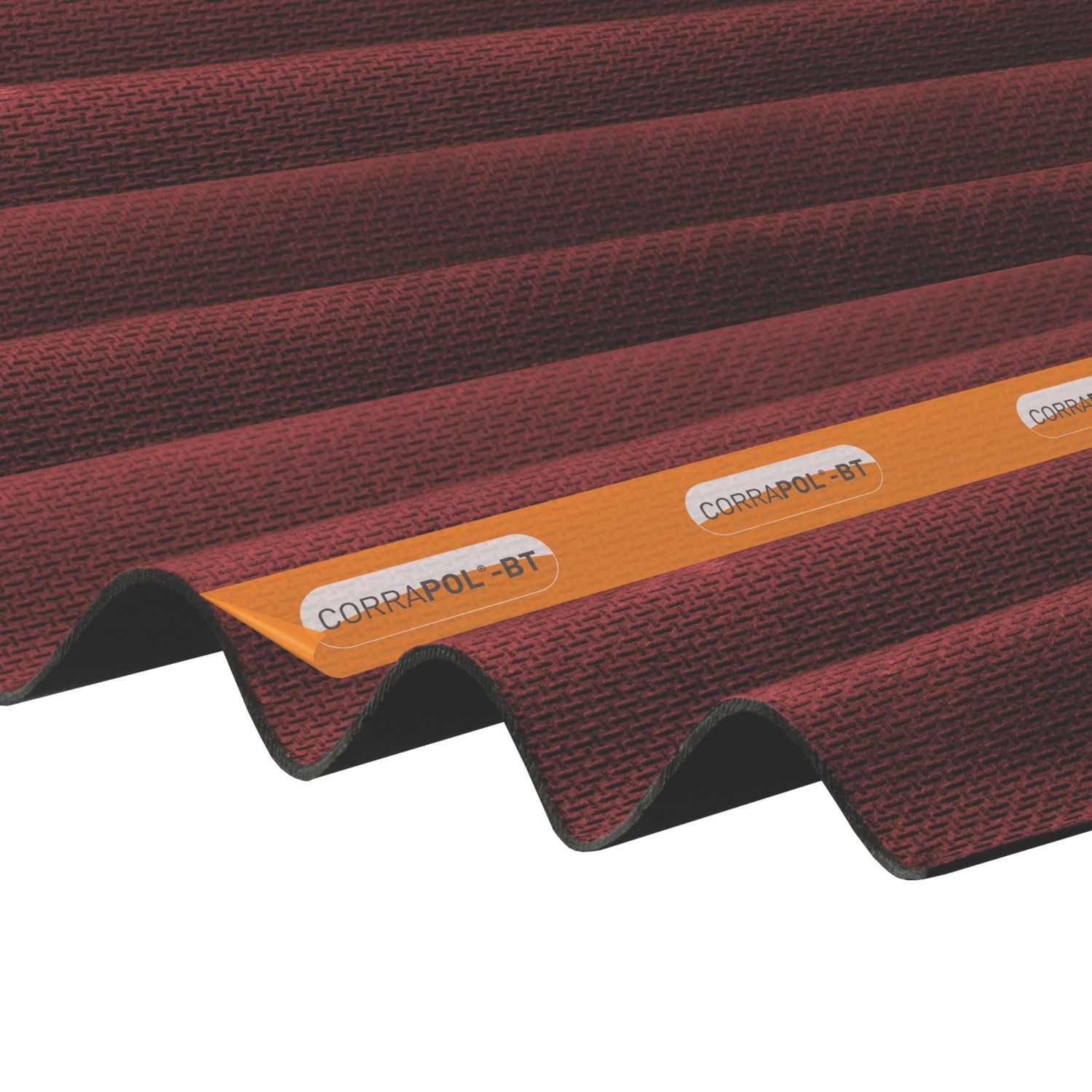 Corrapol-BT AC110RE Corrugated Bitumen Roof Sheet Red 2000mm x 930mm (287FH)