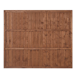 Forest Vertical Board Closeboard  Garden Fencing Panel Golden Brown 6' x 5' Pack of 4
