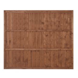 Forest Vertical Board Closeboard  Fence Panels Golden Brown 6' x 5' Pack of 4