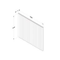 Forest Vertical Board Closeboard  Fence Panels Golden Brown 6' x 5' Pack of 4