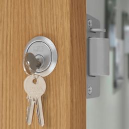 ERA 193-35-1  Double Locking Night Latch  Satin Chrome 60mm Backset