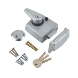 ERA 193-35-1  Double Locking Night Latch  Satin Chrome 60mm Backset