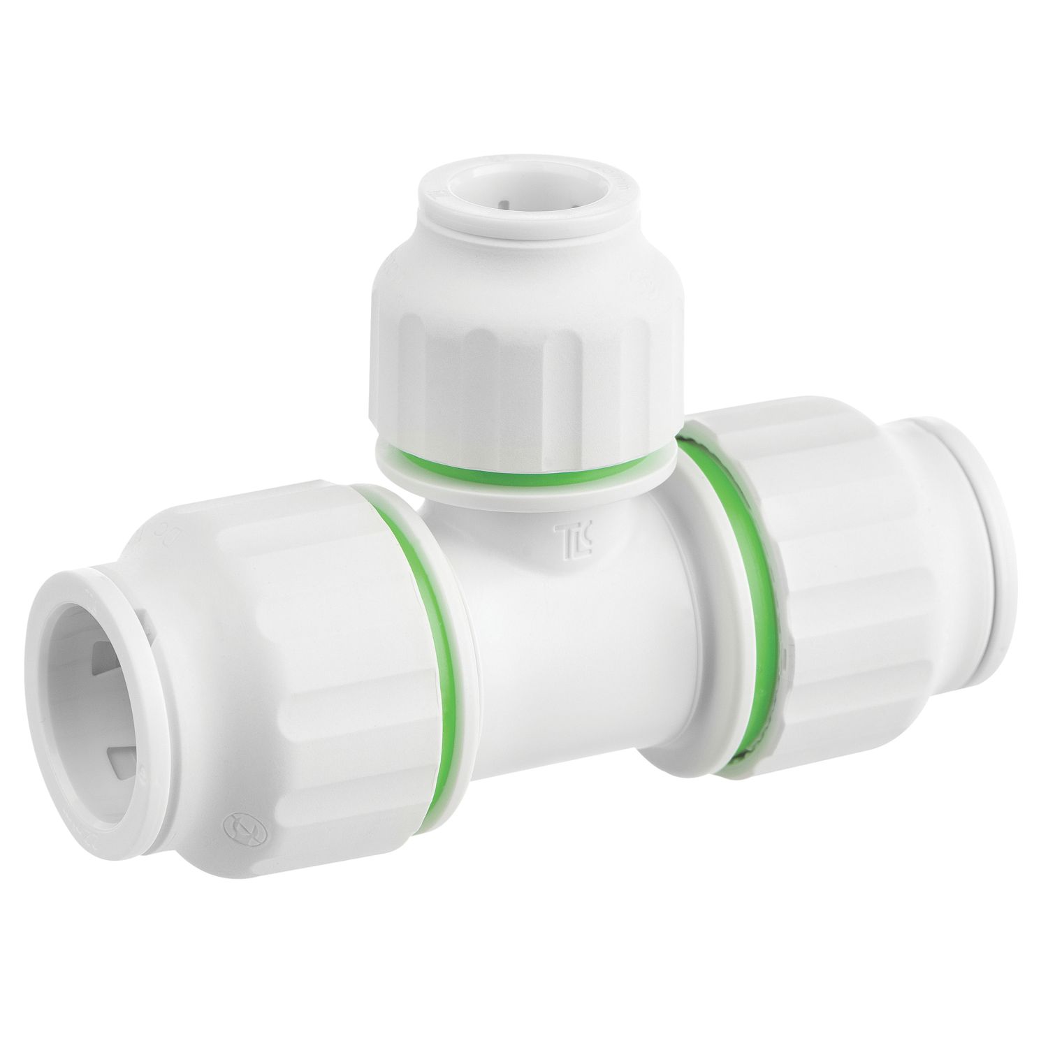 Flomasta Plastic Push-Fit Reducing Tees 22mm x 22mm x 15mm 2 Pack (287HY)