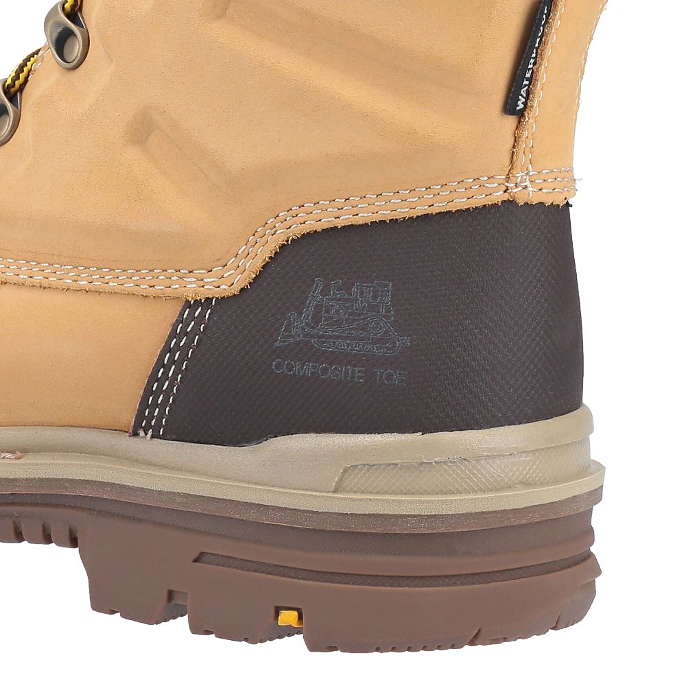 Device Side Zip Waterproof Work Boot - Honey