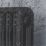 Arroll 597mm x 684mm 2590BTU Black / Silver Cast Iron 2 Column Radiator