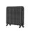 Arroll 597mm x 684mm 2590BTU Black / Silver Cast Iron 2 Column Radiator
