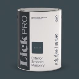 LickPro 5Ltr Smooth Blue 20 Masonry Paint