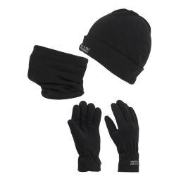 Regatta  Beanie Hat, Neck Warmer & Gloves Set Black - 800