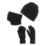 Regatta  Beanie Hat, Neck Warmer & Gloves Set Black - 800