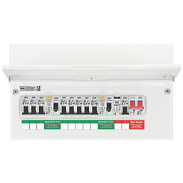 British General Fortress 16-Module 8-Way Populated High Integrity Dual RCD Consumer Unit with SPD