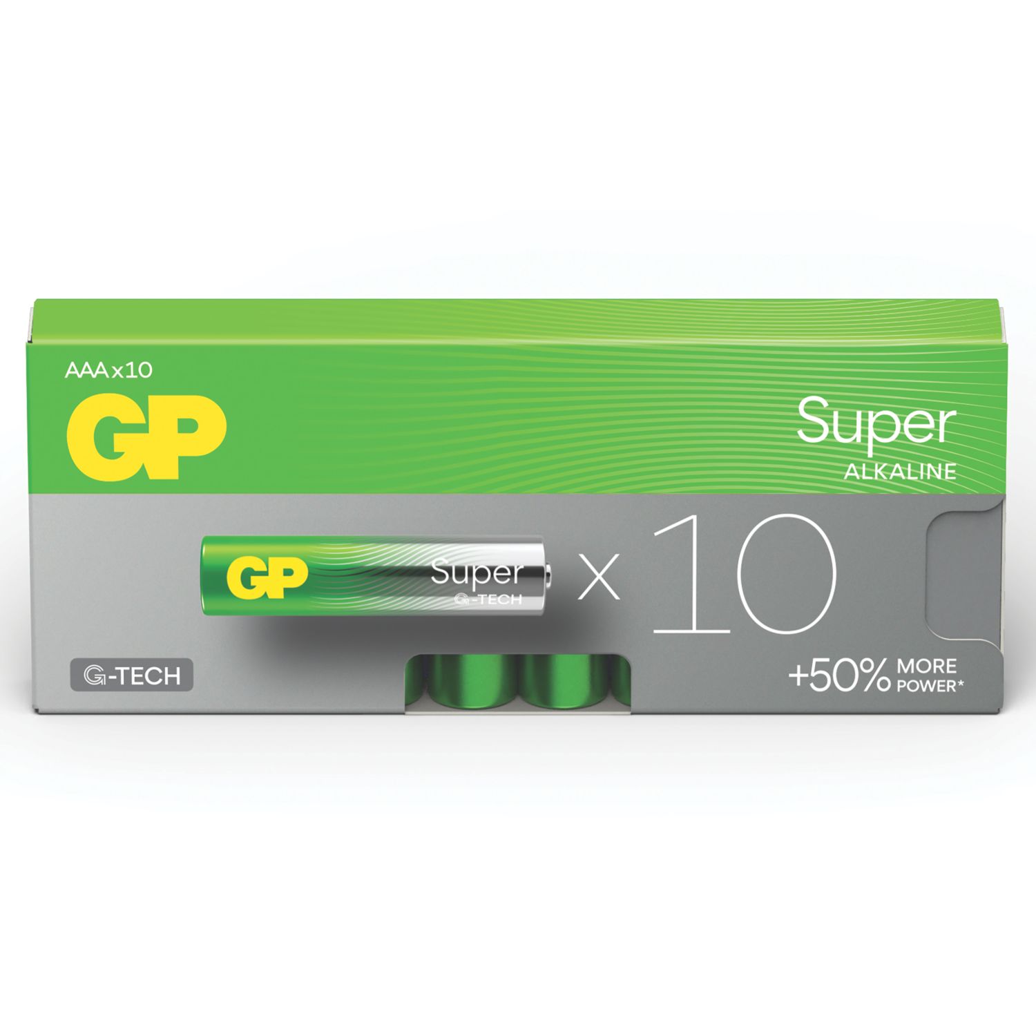 GP Batteries Super AAA 1.5V Alkaline Batteries 10 Pack (287RM)