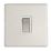 Contactum Lyric 20A 1-Gang DP Control Switch Brushed Steel  with White Inserts