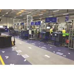 Ecotile E500/7 Interlocking Floor Tiles Blue 7mm 4 Pack