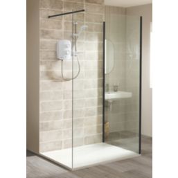 Triton Neo  Frameless Showerwall  Black 900mm x 2000mm