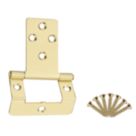 Smith & Locke Polished Brass  Door Hinge 50mm x 64.6mm 2 Pack