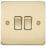 Knightsbridge  10AX 2-Gang 2-Way Light Switch  Brushed Brass