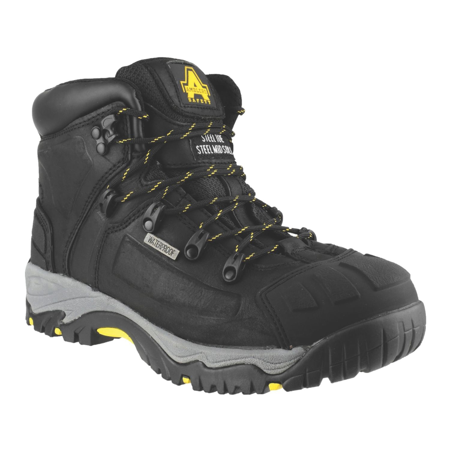 Amblers FS32 Size 8 Black Waterproof Steel Toe Cap Safety Boots (287XP)