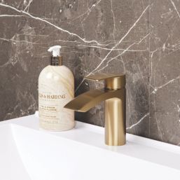 ETAL Spear Brushed Brass 184mm Standard Lever Mono Basin Mixer Tap