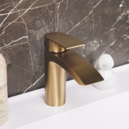 ETAL Spear Brushed Brass 184mm Standard Lever Mono Basin Mixer Tap