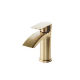 ETAL Spear Brushed Brass 184mm Standard Lever Mono Basin Mixer Tap