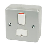 MK Metalclad Plus 13A Switched Metal Clad Fused Spur  with White Inserts