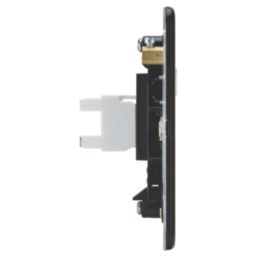 Knightsbridge SFC6MB 1-Gang RJ45 Matt Black with Colour-Matched Inserts