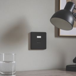 Knightsbridge SFC6MB 1-Gang RJ45 Matt Black with Colour-Matched Inserts