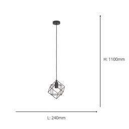 Eglo Straiton Pendant Light Black