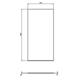 Ideal Standard i.life E2937EO Frameless Dual Access Wet Room Panel Clear Glass/Silver 1000mm x 2000mm