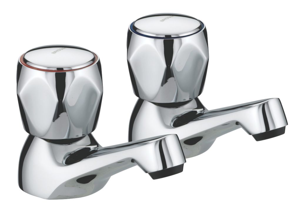 Bristan Club Pillar Basin Taps 1 Pair Screwfix