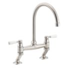 Streame by Abode ACT3029 Traditional Deck Mounted Bridge Mixer Brushed Nickel