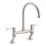 Streame by Abode ACT3029 Traditional Deck Mounted Bridge Mixer Brushed Nickel