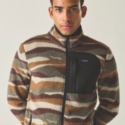 Regatta Frankie Full Zip Fleece Ground Coffee Mountain Range  Medium 39-40" Chest
