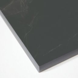 Wilsonart Zenith Don Tello Matt Black Marble Effect Compact Laminate Breakfast Bar 3000mm x 950mm x 12mm