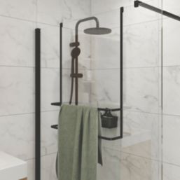 Elland Hanging Towel Rail Black 600mm x 122mm x 810mm