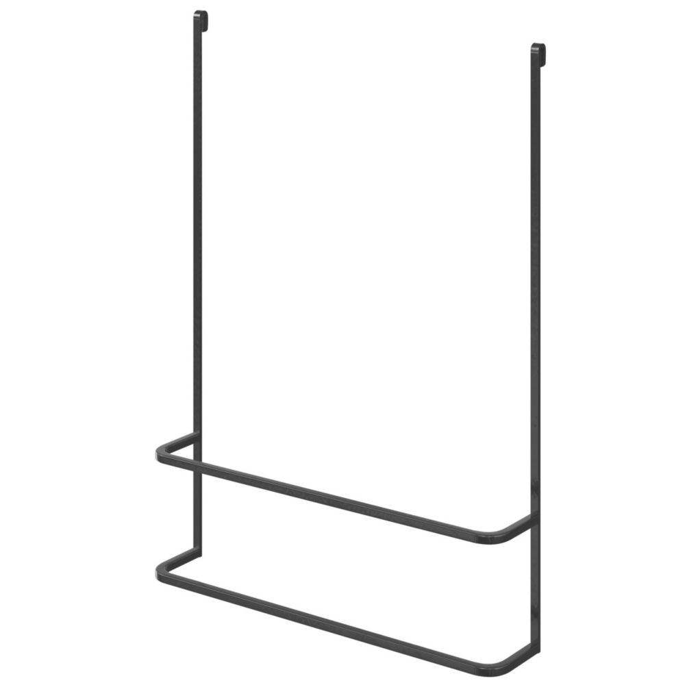 Elland Hanging Towel Rail Black 600mm x 122mm x 810mm - Screwfix