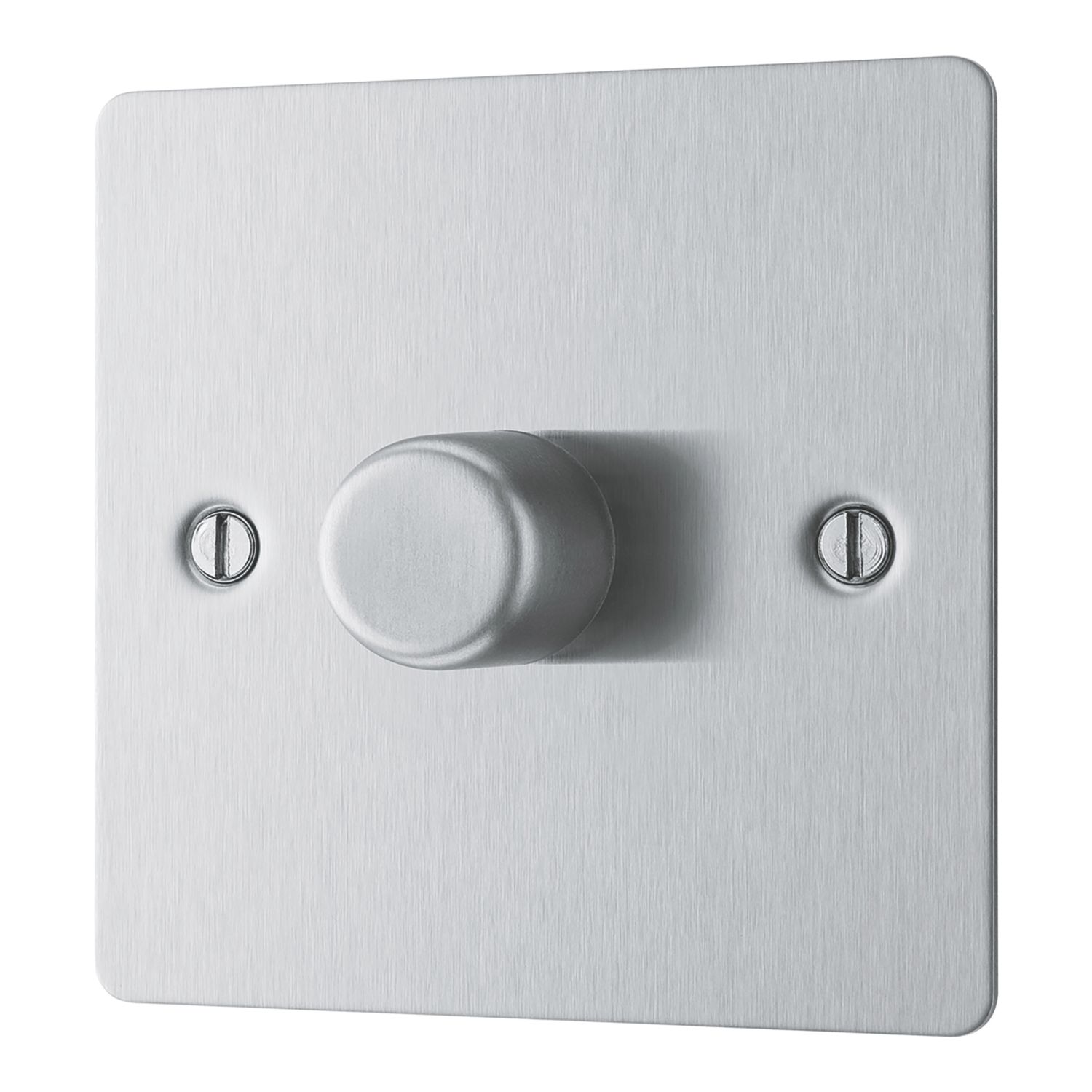 LAP 1-Gang 2-Way LED Dimmer Switch Brushed Steel with Colour-Matched Inserts (288PN)