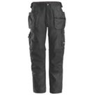 Snickers 6224 Canvas Stretch Trousers Black 31" W 32" L
