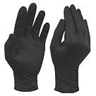 Site  Nitrile Powder-Free Disposable Grip Gloves Black Medium 50 Pack