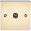 Knightsbridge  1-Gang Coaxial TV Socket Polished Brass