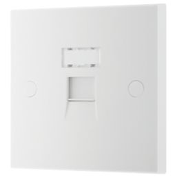 British General 900 Series 1-Gang RJ45 Ethernet Socket White - Screwfix
